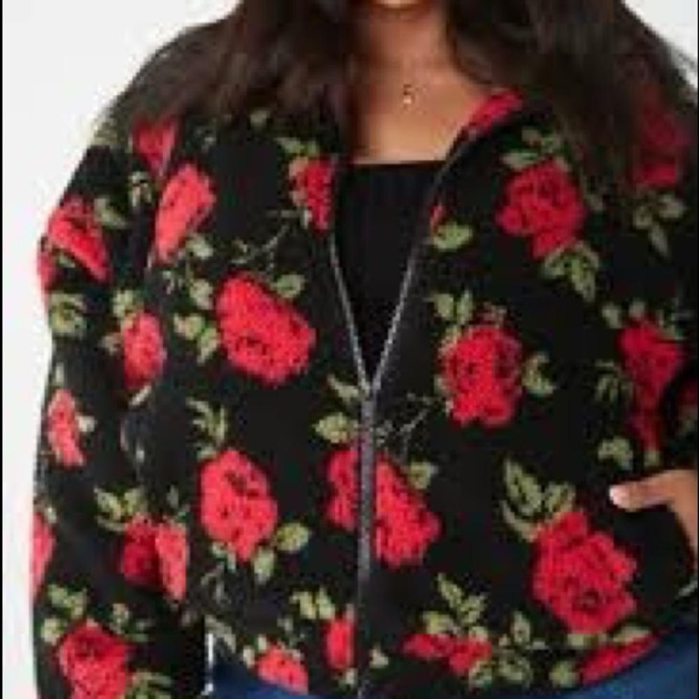 Plus size rose jacket